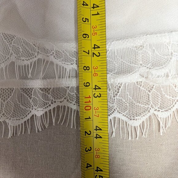 Dress The Population Corey Dress Size XXL White Cap Sleeve V Neck Eyelash Hem - Picture 9 of 12